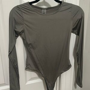 Metallic scoop bodysuit